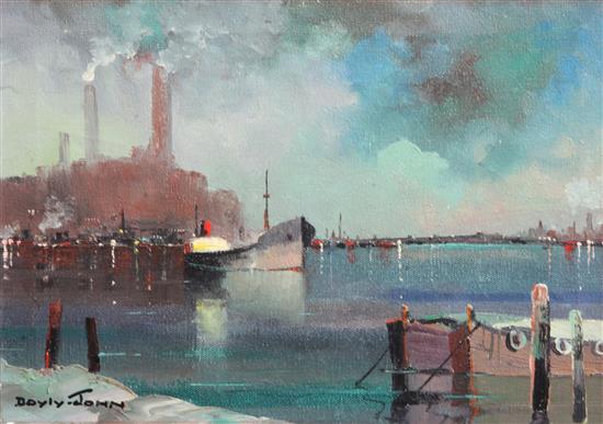 § Cecil Rochfort DOyly John (1906-1993) View of Battersea 10 x 14in. unframed.